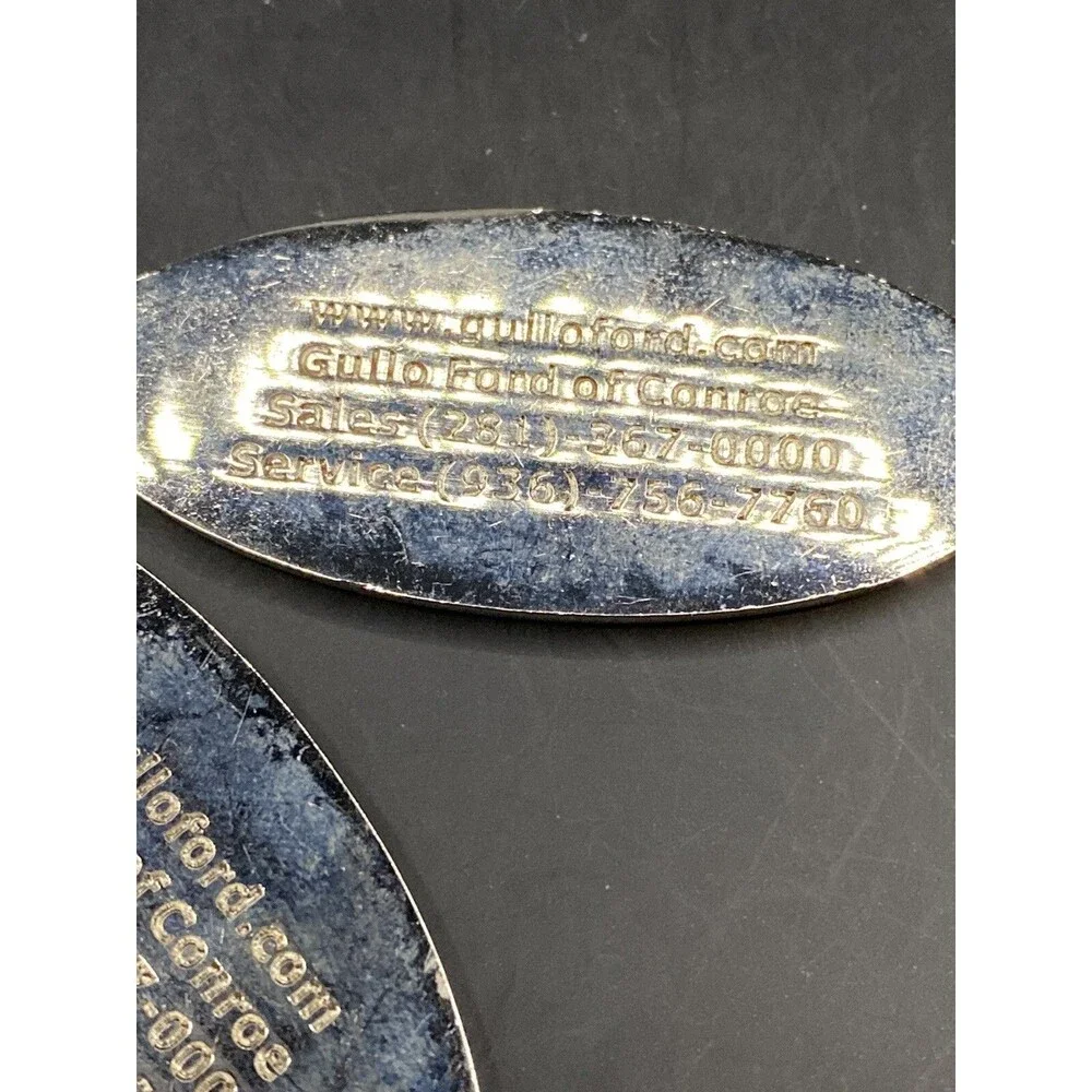 GULLO Ford 2 Emblem Keychains Metal Ford Charms, Gullo Ford Of Conroe, Texas